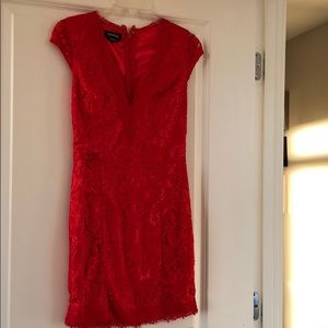 Sexy red lace Bebe dress only worn once